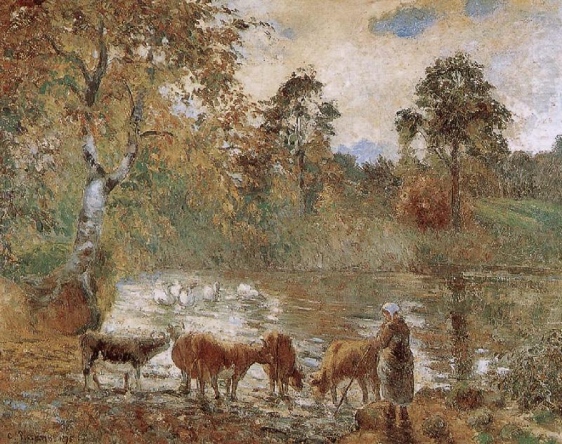 Camille Pissarro pond china oil painting image